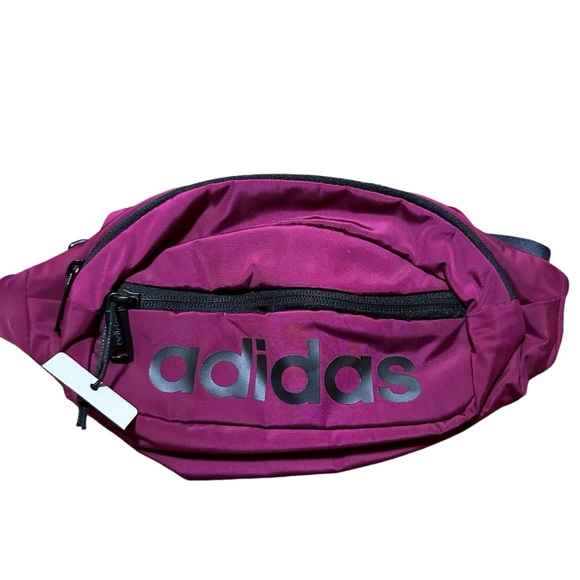 Adidas Waist Pack Crossbody Fanny Belt Bum Waist Bag Power Berry Purple - Picture 2 of 5